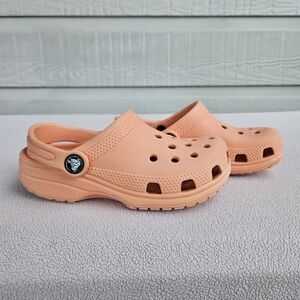 Crocs Classic Clog Girl SZ 12 Slip-On Papaya Pink Orange Water Shoes